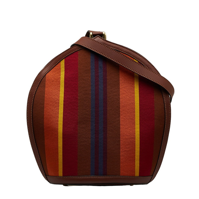 Striped Canvas Shoulder Bag