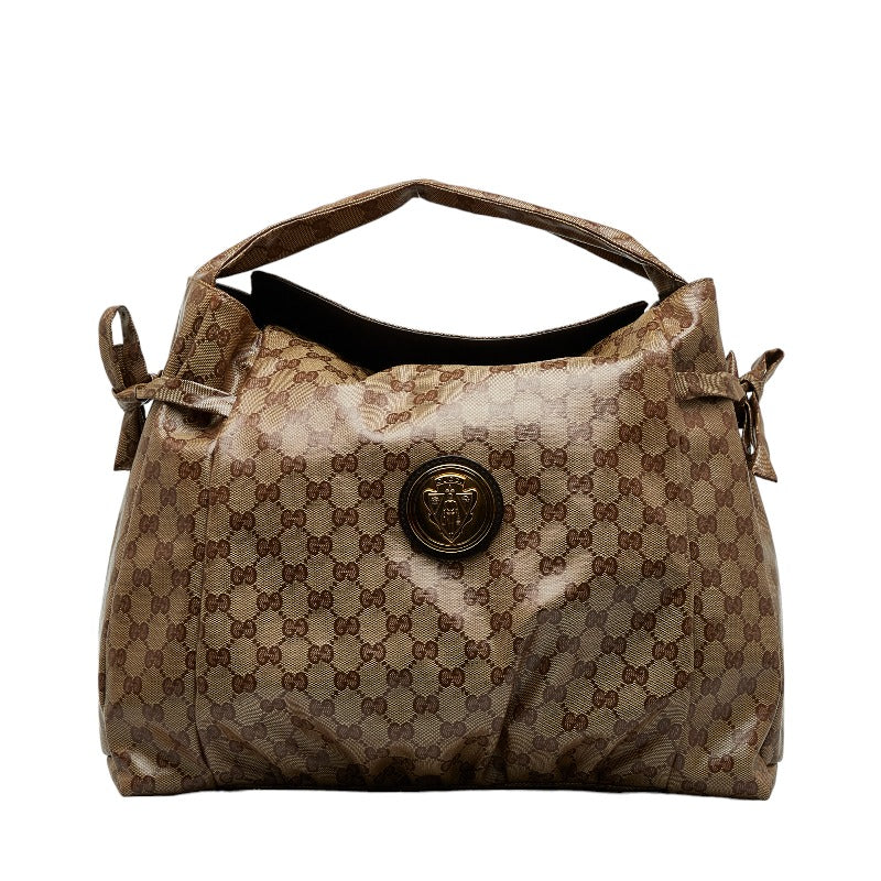 Gucci GG Crystal Hysteria Hobo Canvas Shoulder Bag 286307 in Good condition