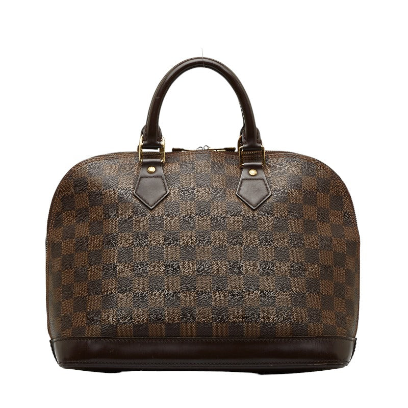 Louis Vuitton Damier Ebene Alma PM Canvas Handbag N51131 in Good condition