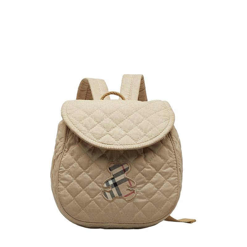 Quilted Nylon Teddy Bear Backpack
