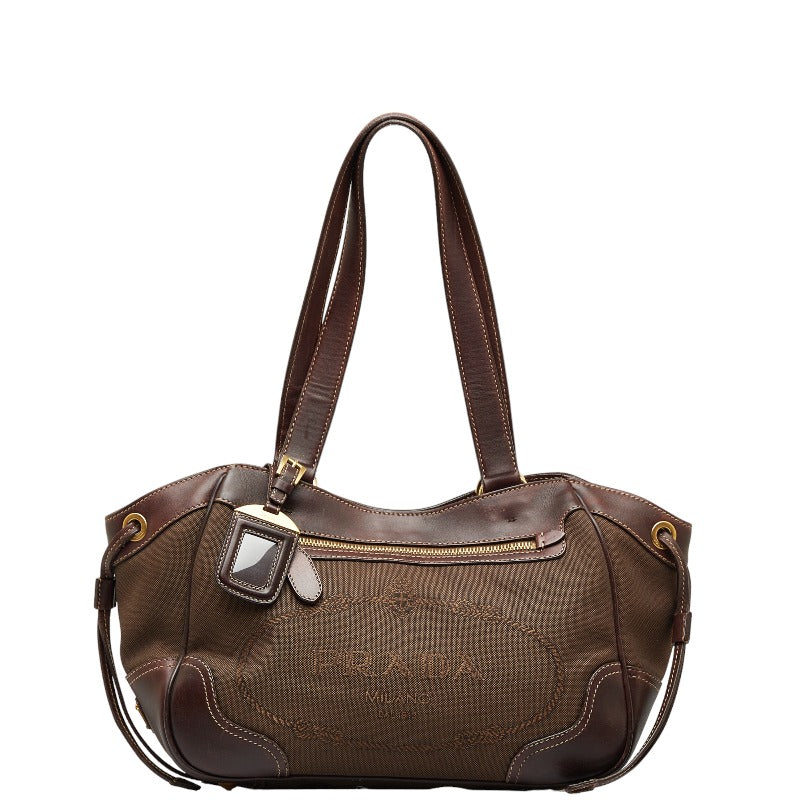 Canapa & Leather Logo Shoulder Bag