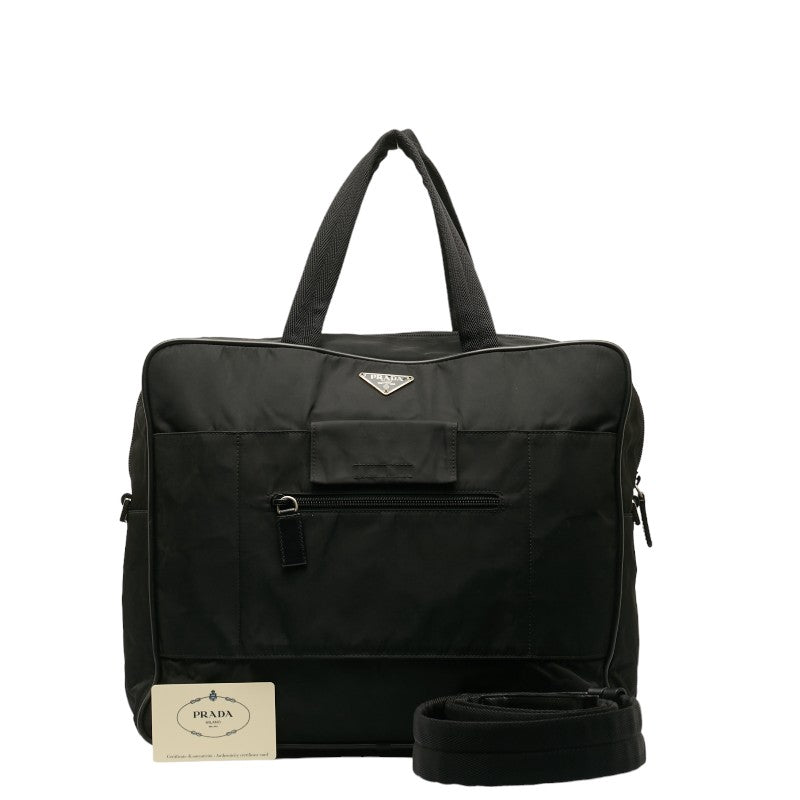 Prada Tessuto Business Bag Canvas Business Bag V431 in Good condition