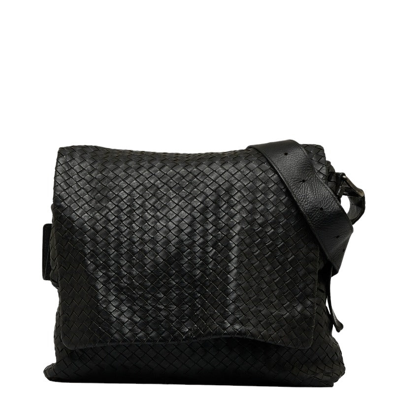 Intrecciato Leather Messenger Bag 161314