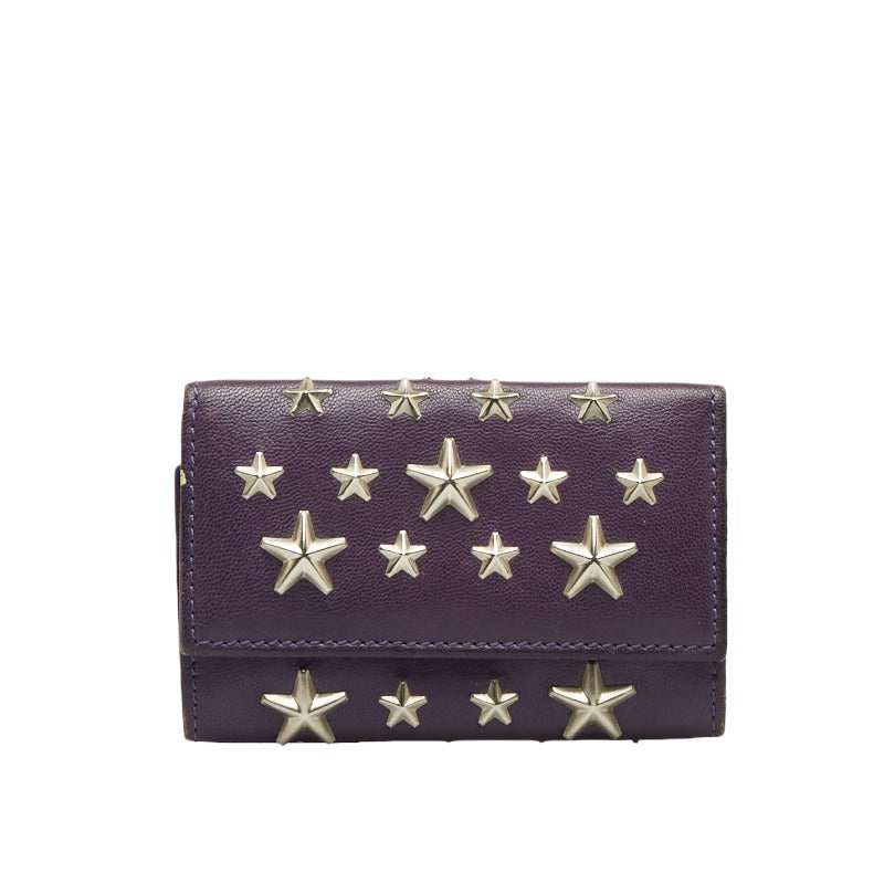 Jimmy Choo  Leather Star Studs Key Case 6 Leather Key Holder in Good condition
