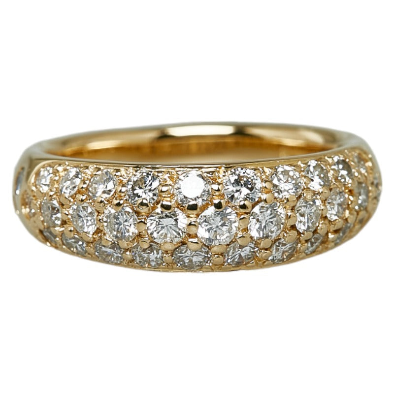 Star Jewelry K18 Gold 1.00ct Diamond Ring for Women, Size 9.5 [Preowned]