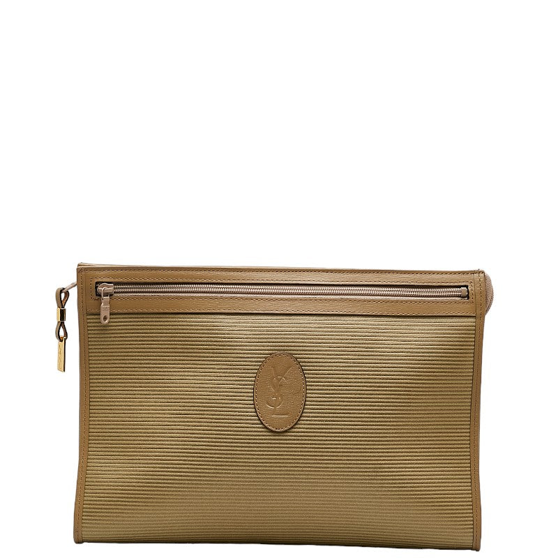 Nylon & Leather Clutch Bag