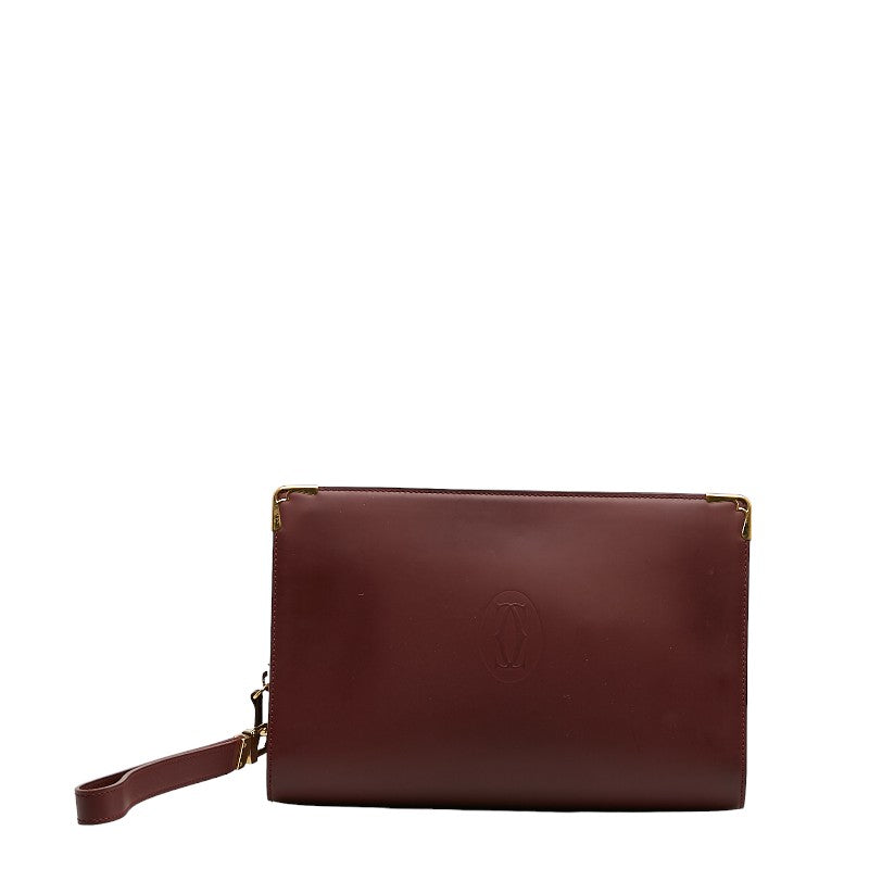 Must De Cartier Leather Clutch Bag