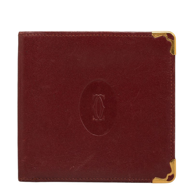 Cartier  Must de Cartier Multiple Bifold Wallet Leather Short Wallet in Good condition