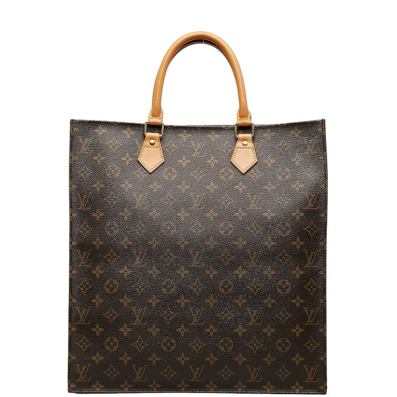 Louis Vuitton Monogram Sac Plat Canvas Tote Bag M51140 in Good condition