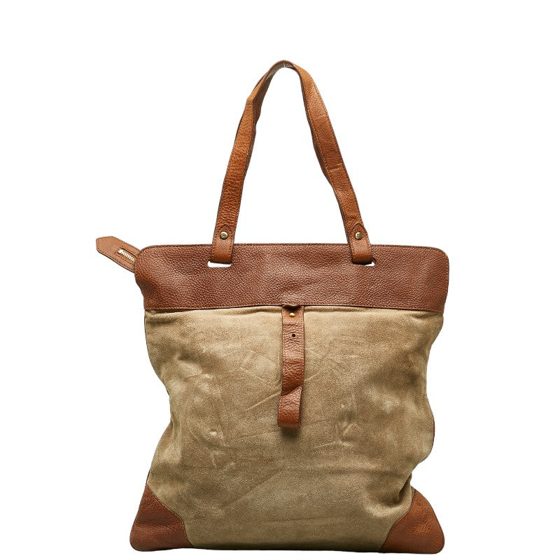 Leather Suede Tote Bag
