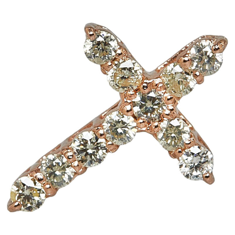 [LuxUness] 10k Gold Diamond Cross Pendant  Metal Pendant in Excellent condition