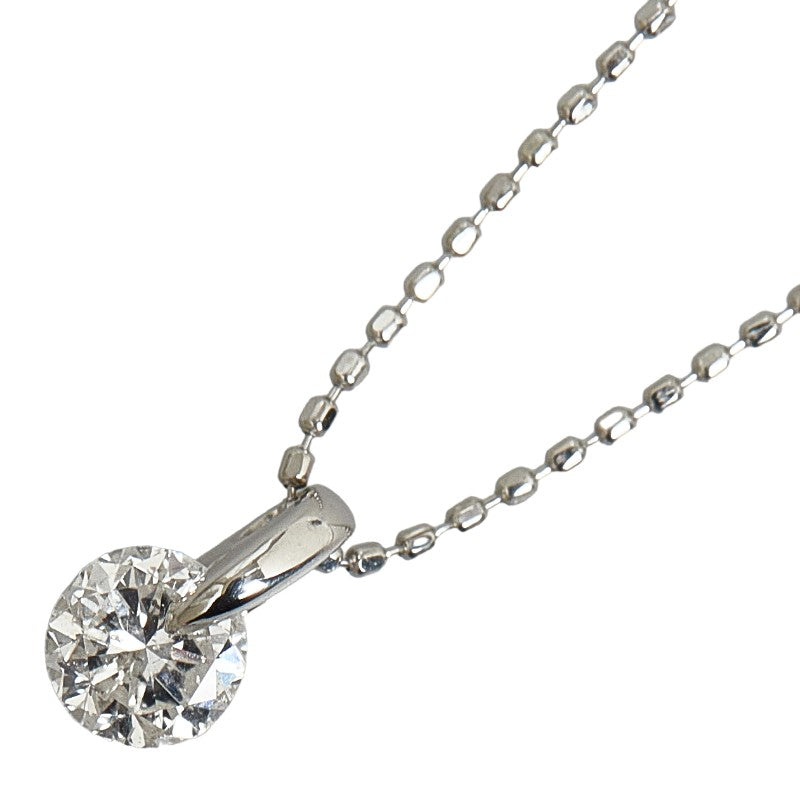 Platinum Pt900 Necklace with Single 0.505ct Diamond for Ladies [Used]