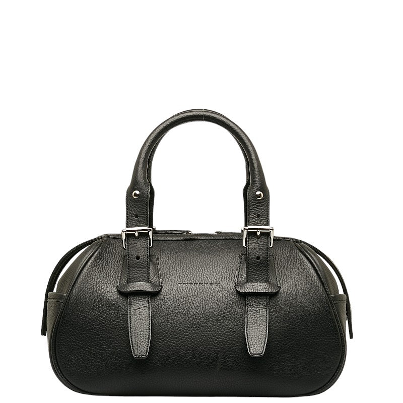 Leather Belted Boston Bag