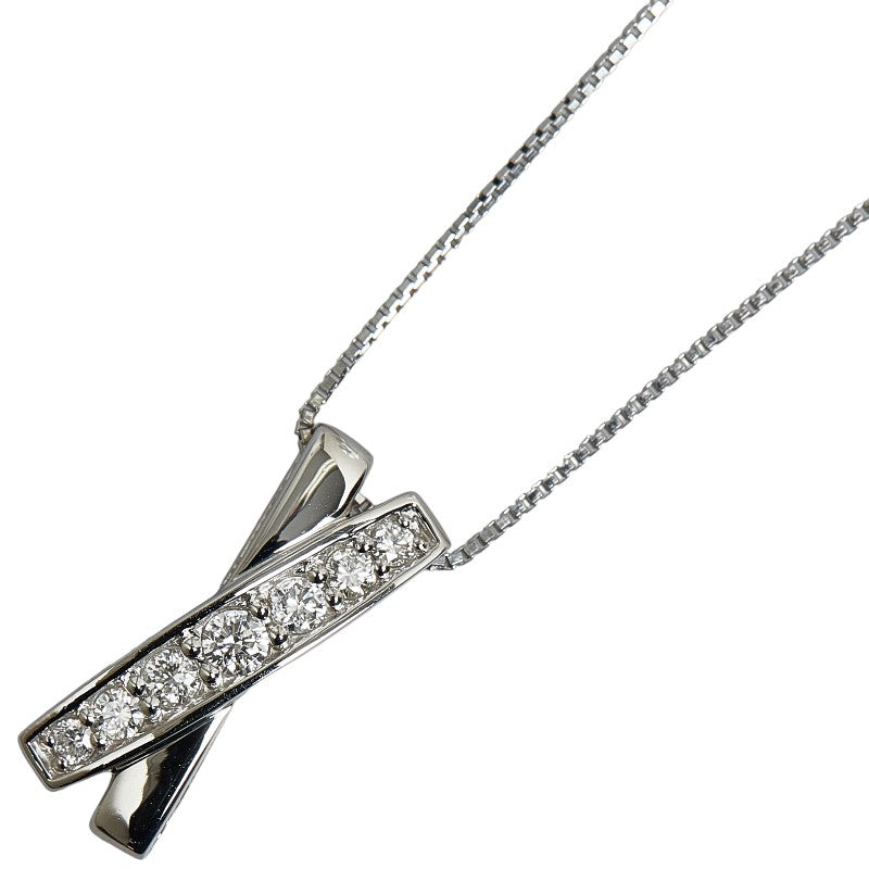 Pt900& Pt850 Platinum Cross Necklace with 0.30ct Diamond, Ladies' Jewelry
