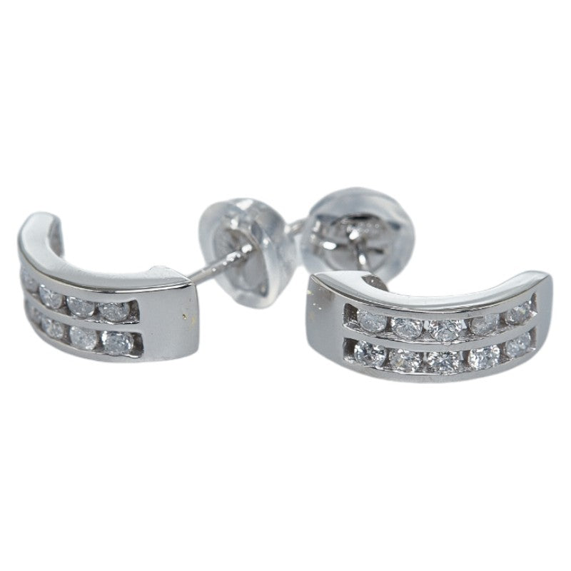 Pt900 Platinum Women's Earrings with 0.34ct Diamonds (Used)