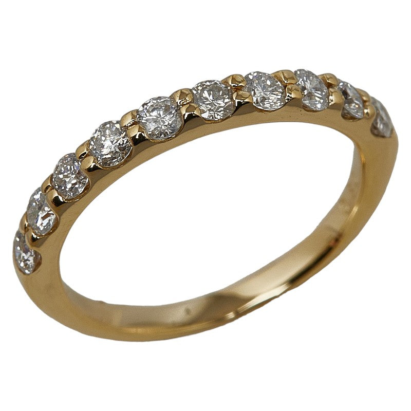 18K Yellow Gold Half Eternity Ring with 0.30ct Diamond, Size 1