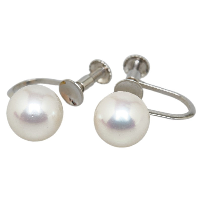 Ladies' Akoya Pearl 7.2mm Earrings in K14 White Gold (Used)