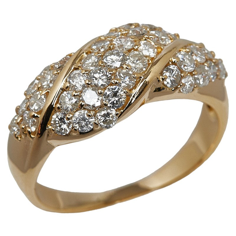 Ladies' 15-Size K18YG Yellow Gold Ring with 1.21ct Diamond (Pre-Owned)