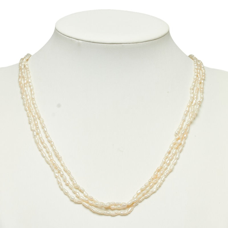 [LuxUness] 3-Strand Pearl Necklace Natural Material Necklace in Excellent condition