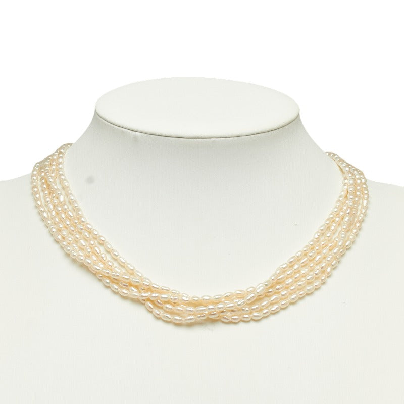 [LuxUness] 5-Strand Pearl Necklace Natural Material Necklace in Excellent condition
