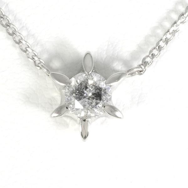 PT900 Platinum and PT850 Platinum Necklace with 0.36ct Diamond, Length Approx. 41cm, Total Weight Approx. 2.9g, for Women