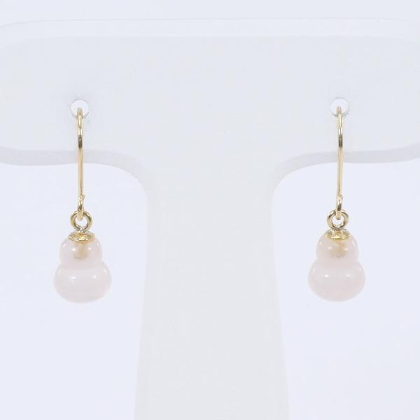 Chic 18K Yellow Gold Earrings with Rose Quartz for Women