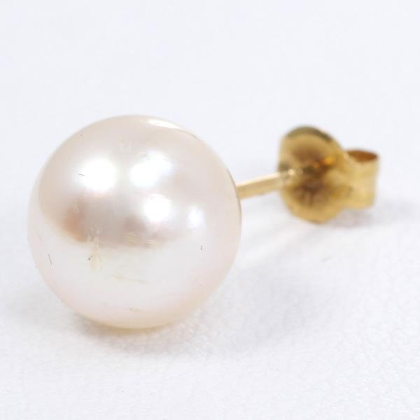 [LuxUness]  K18 Yellow Gold Single-Ear Piercing with Pearl for Women in Excellent condition