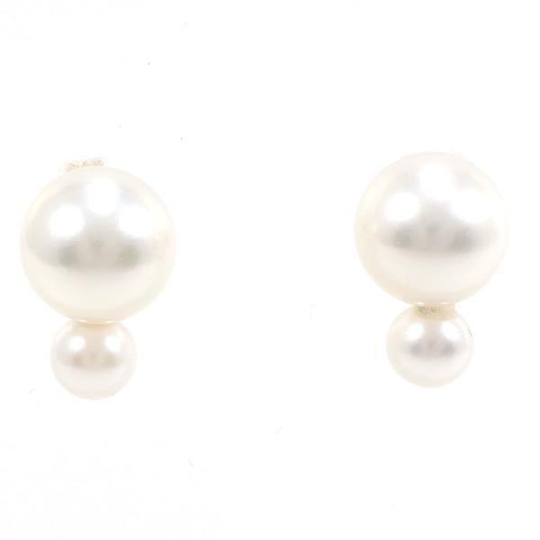 K18 18K Yellow Gold Earrings with Pearl, Total Weight around 1.5g, for Women