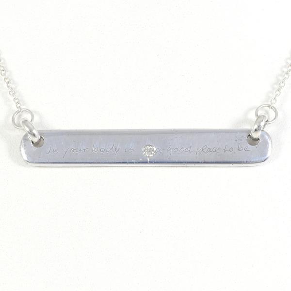 Peacebom 1P Diamond Bar Necklace, Women's, Material