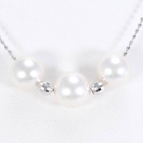 [LuxUness]  Women's K14 White Gold Pearl Necklace in Excellent condition