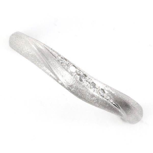 "Gala Ring, PT900 Platinum with 0.03ct Diamond, size 8, approx Weight 2.5g, Women's Jewelry"