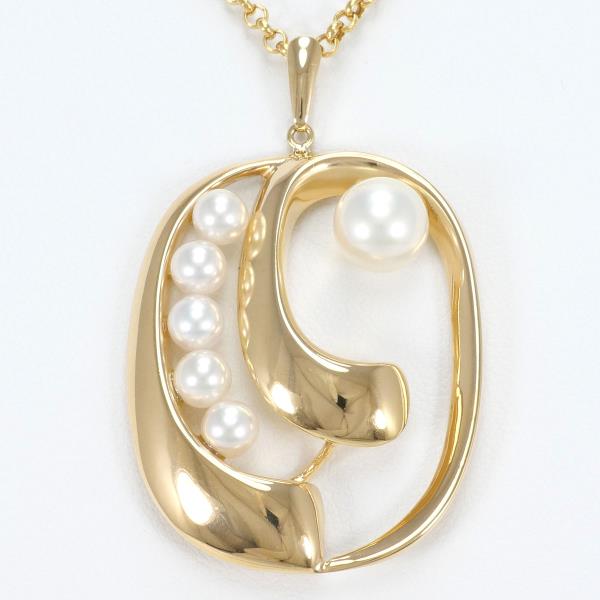 K18 18k Yellow Gold Pearl Necklace, Total Weight About 9.2g, Length About 43cm, Ladies' Gold Jewelry