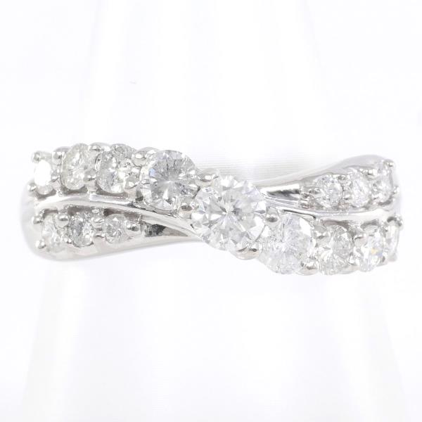 Platinum PT900 Diamond Ring - 1.00ct Diamond, Size 13 for Women, Weight- Approx 6.5g, Silver