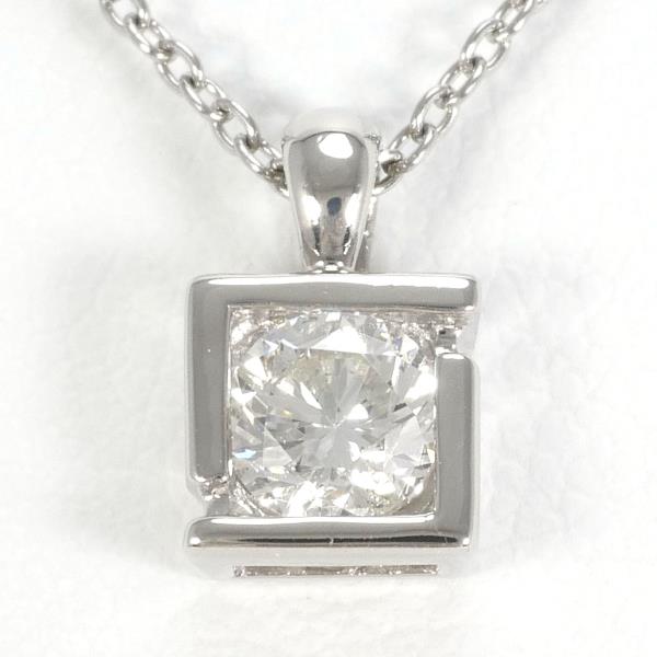 PT900 Platinum Necklace with 0.312 carat SI1 Diamond, Approximately 40cm