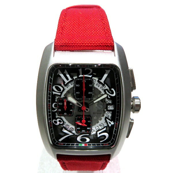 Locman Sports Anniversary Sports Vision Men's Wristwatch Ref. 472, Leather/Aluminium Case with Cordura, Red, Locman [Pre-Owned] Ref 472