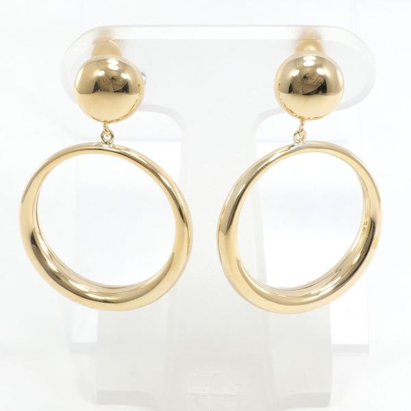 Ladies' K18 Yellow Gold Earrings Weighing Approximately 6.0g