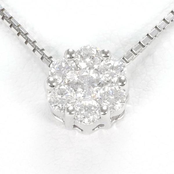 18K White Gold Necklace with 0.50ct Diamonds, Length Approx. 44cm, Total Weight Approx. 4.3g