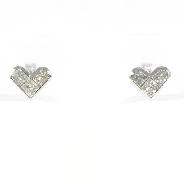 PT900 Platinum Diamond Earrings, Diamond 0.36ct ×2, Total Weight Approximately 1.5g