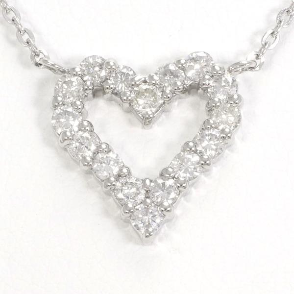 PT900 Platinum Necklace with PT850 Diamond (0.50 ct) - Approx. 41cm for Women