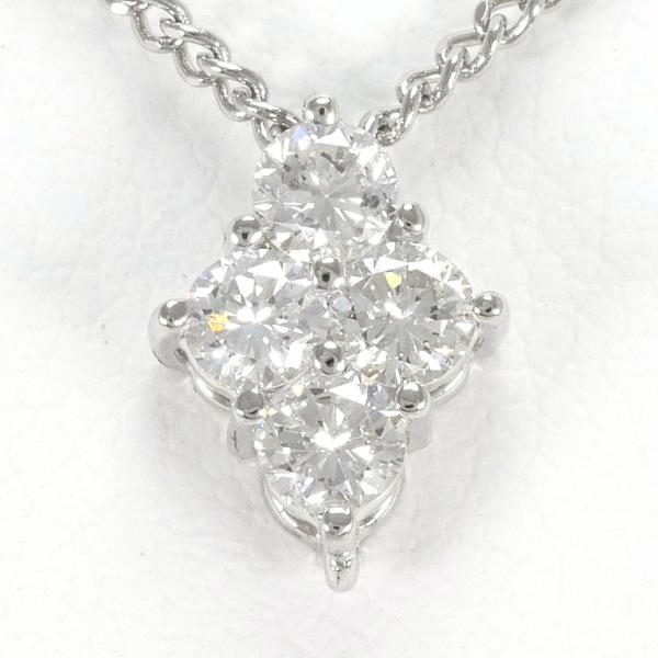 PT900 Platinum & PT850 Diamond Necklace, Approximate Weight 4.0g, Approximate Length 50cm for Women (Used)