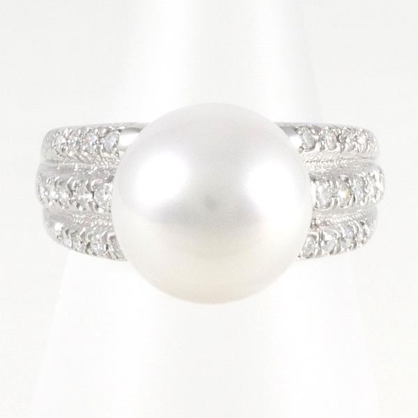 Platinum Pearl & Diamond Ring