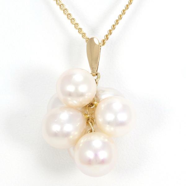 K18 18k Yellow Gold Necklace with Pearl, Total weight approx. 7.3g, About 41cm - Ladies'