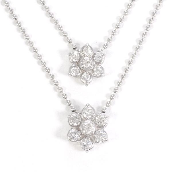 K18 White Gold Necklace with 0.30ct Diamond, Total Weight Approx 4.9g, Approx 42cm, for Women