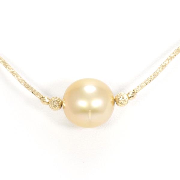 Ladies' 18K Yellow Gold & Pearl Necklace with Durable Magnetic Alloy, Approx. Weight 6.6g, Length ~40cm