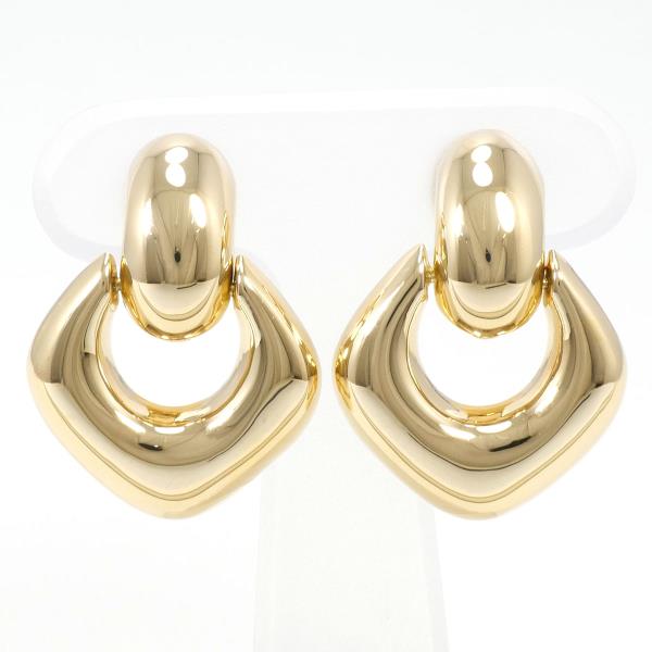 K18 18K Yellow Gold Earrings with Total Weight About 5.0g, Gold Color for Ladies