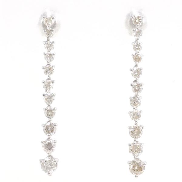 18K White Gold Earrings with 0.50ct Diamond