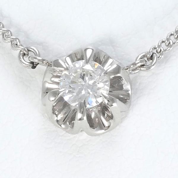 Platinum PT850 Necklace with 0.24ct Diamond, Total weight approx. 4.2g, About 40cm - Ladies'