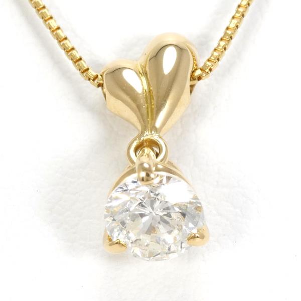 K18 Yellow Gold Diamond Necklace for Women (0.447ct, approx. 40cm)