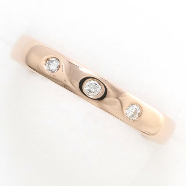Ladies' 18K Pink Gold Diamond Ring, Size 13, with 0.08ct Diamond, Weighs Approximately 4.3g