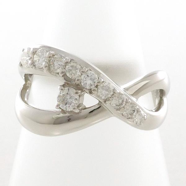 Ladies' Platinum Ring, Size 12.5, 0.50ct Diamond, Total Weight About 6.5g